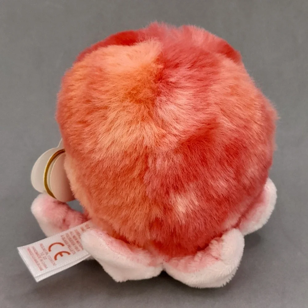 Ty Beanie Balls Sheldon Octopus Orange Pink Plush Stuffed Animal Weighted 4 inch